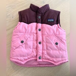 Patagonia Kids Two-Tone Pink and Brown Vest